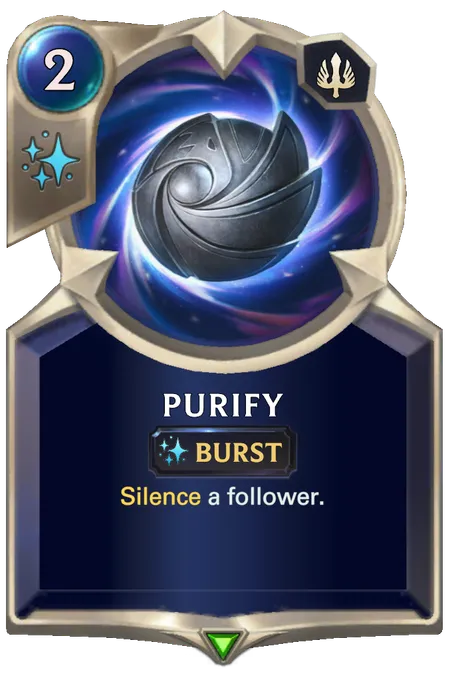 Purify. Silence a follower.