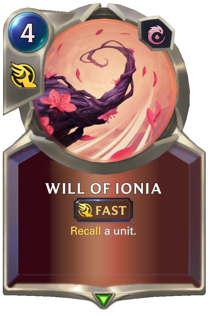 Will of Ionia. Recall a unit.