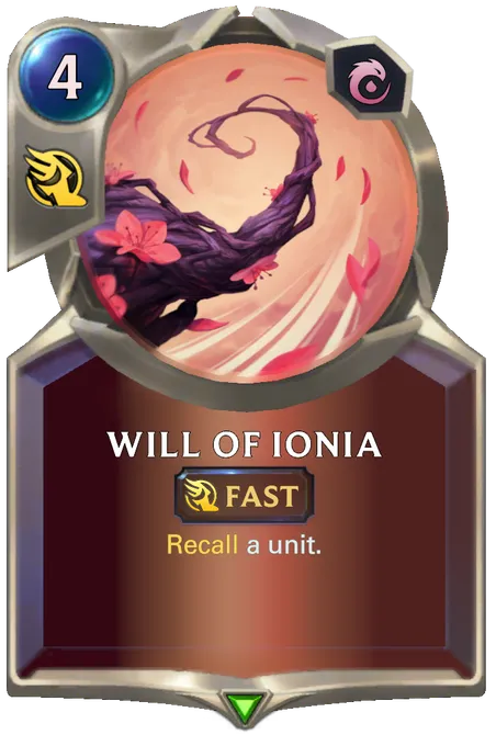 Will of Ionia. Recall a unit.