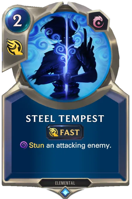 Steel Tempest. Stun an attacking enemy.