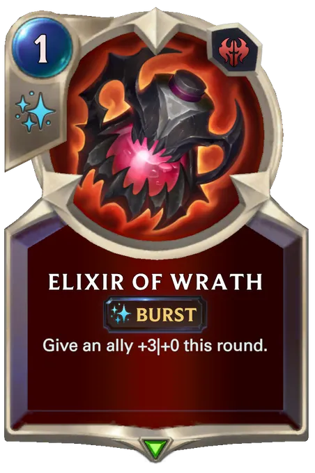 Elixir of Wrath. Give an ally +3|+0 this round.