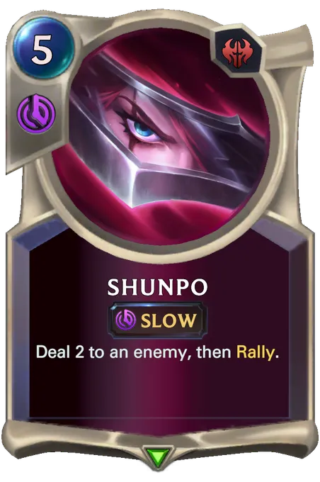 Shunpo. Deal 2 to an enemy, then Rally.