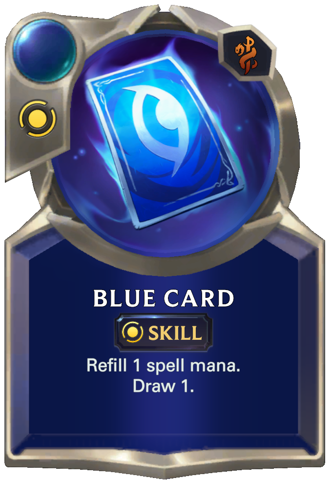 Blue Card. Refill 1 spell mana. Draw 1.