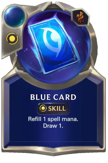 Blue Card. Refill 1 spell mana. Draw 1.