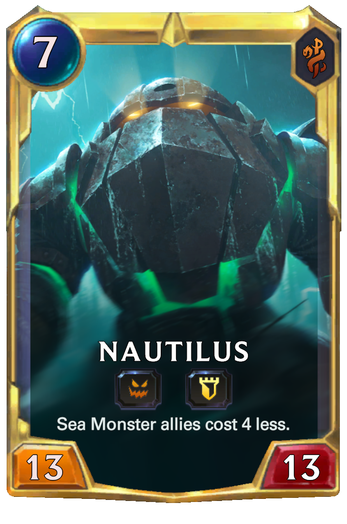 Nautilus. Sea Monster allies cost 4 less.
