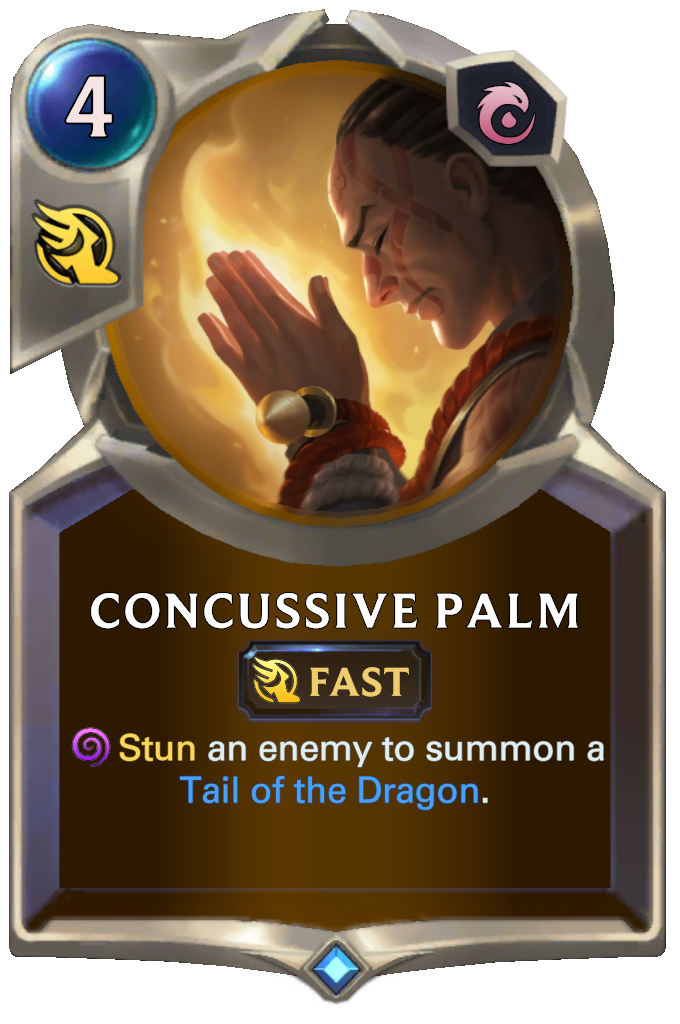 Concussive Palm. Stun an enemy to summon a Tail of the Dragon.