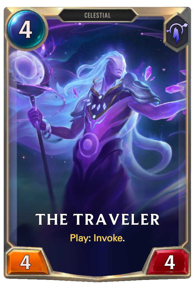 The Traveler. Play: Invoke.