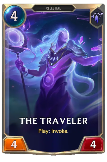 The Traveler. Play: Invoke.