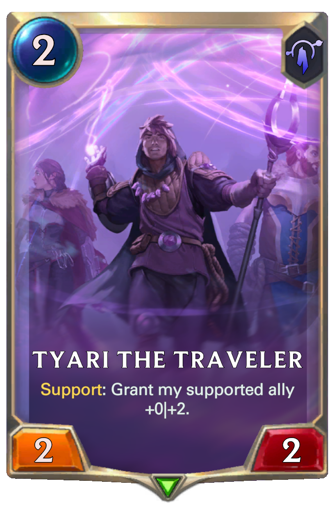 Tyari the Traveler. Support: Grant my supported ally +0|+2.