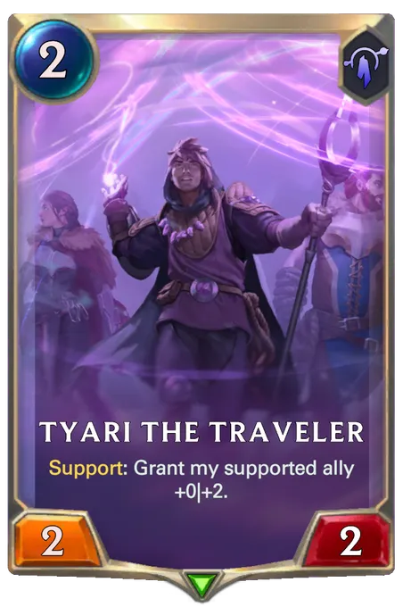 Tyari the Traveler. Support: Grant my supported ally +0|+2.