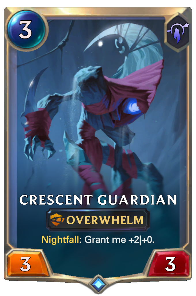 Crescent Guardian. Nightfall: Grant me +2|+0.