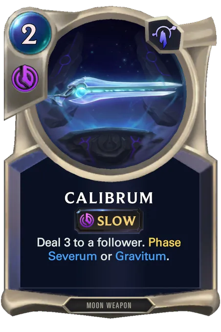 Calibrum. Deal 3 to a follower. Phase Severum or Gravitum.
