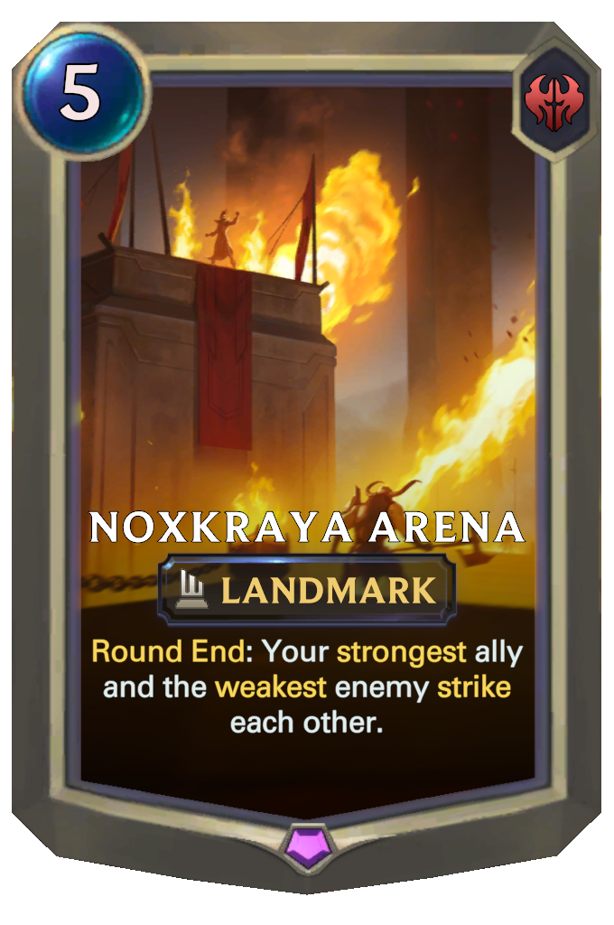 Noxkraya Arena. Round End: Your strongest ally and the weakest enemy strike each other.