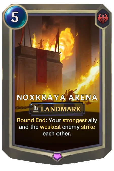 Noxkraya Arena. Round End: Your strongest ally and the weakest enemy strike each other.