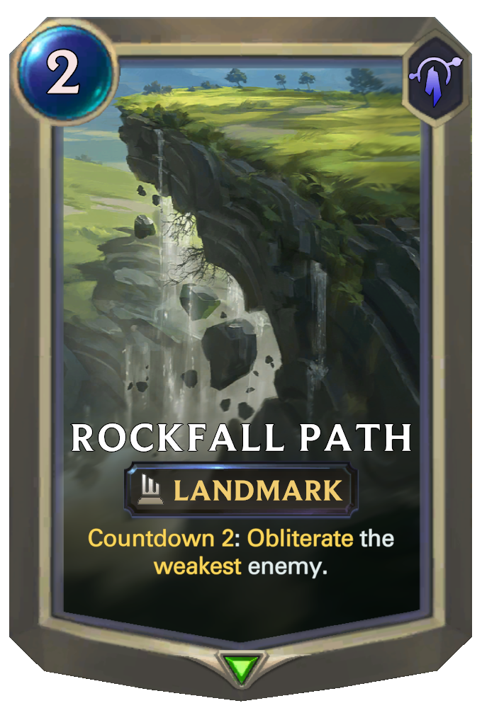 Rockfall Path. Countdown 2: Obliterate the weakest enemy.