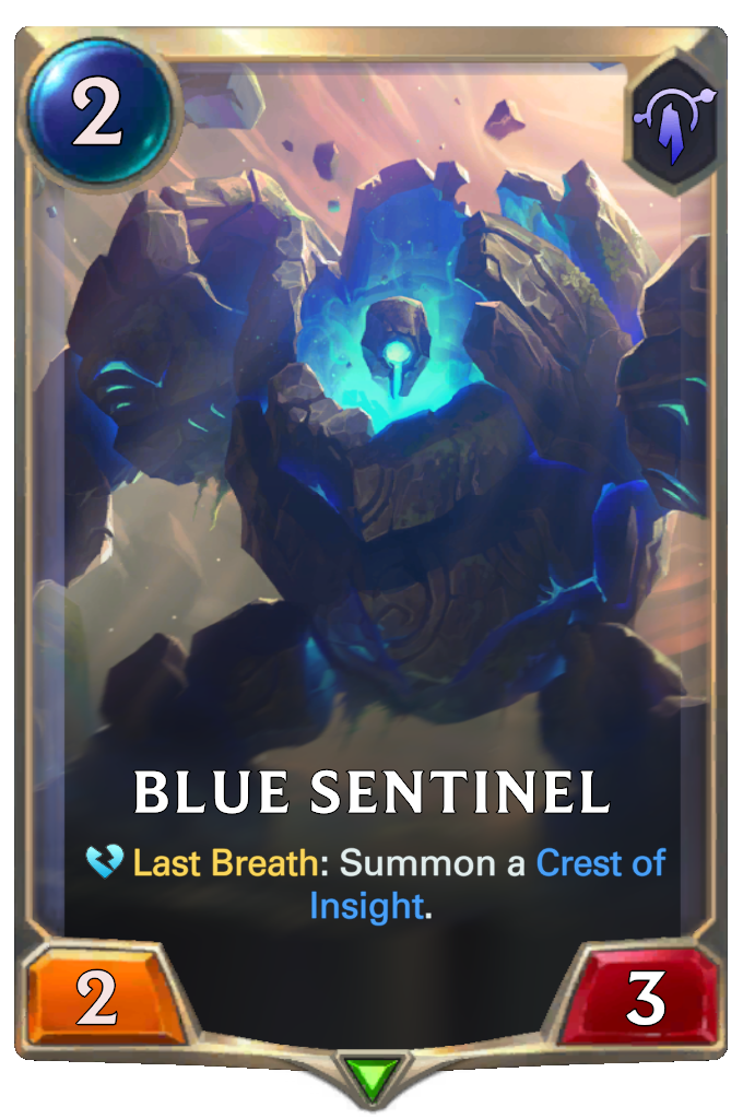 Blue Sentinel. Last Breath: Summon a Crest of Insight.