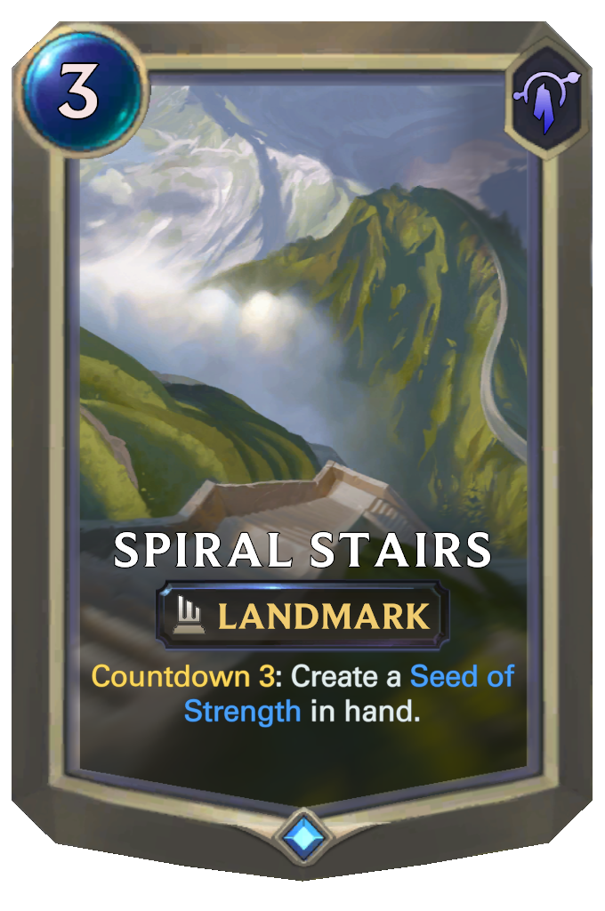 Spiral Stairs. Countdown 3: Create a Seed of Strength in hand.