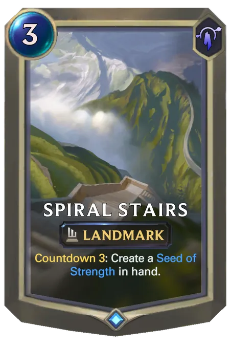Spiral Stairs. Countdown 3: Create a Seed of Strength in hand.