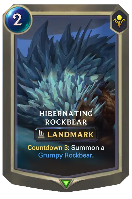 Hibernating Rockbear. Countdown 3: Summon a Grumpy Rockbear.