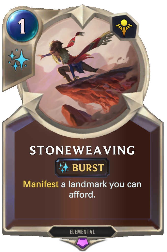 Stoneweaving. Manifest a landmark you can afford.