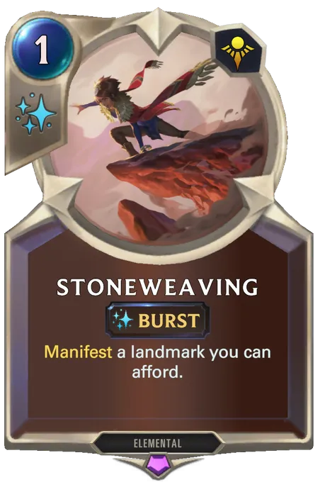 Stoneweaving. Manifest a landmark you can afford.