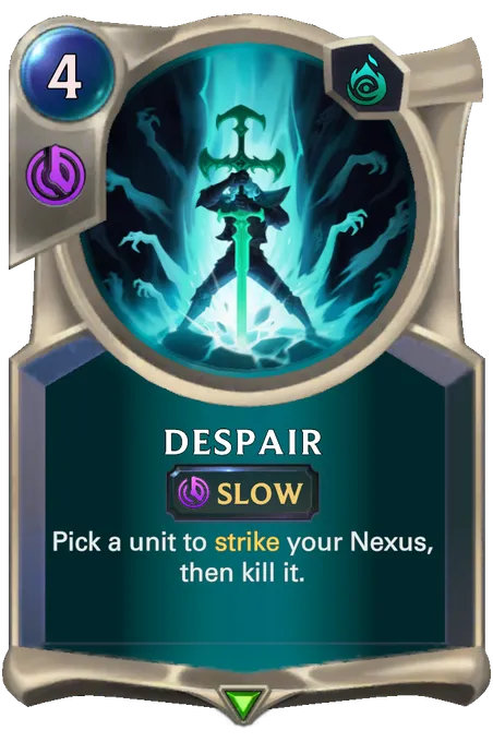Despair. Pick a unit to strike your Nexus, then kill it.