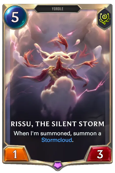 Rissu, The Silent Storm. When I'm summoned, summon a Stormcloud.