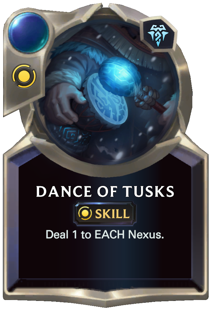 Dance of Tusks. Deal 1 to EACH Nexus.