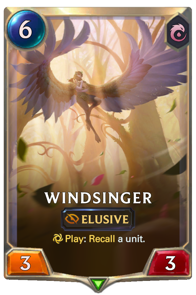 Windsinger. Play: Recall a unit.