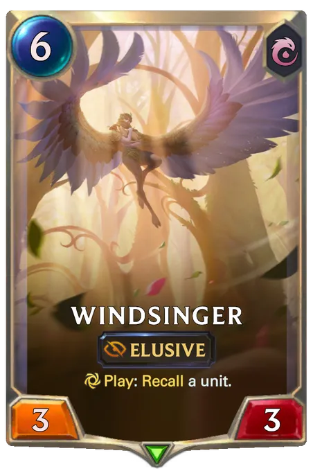Windsinger. Play: Recall a unit.