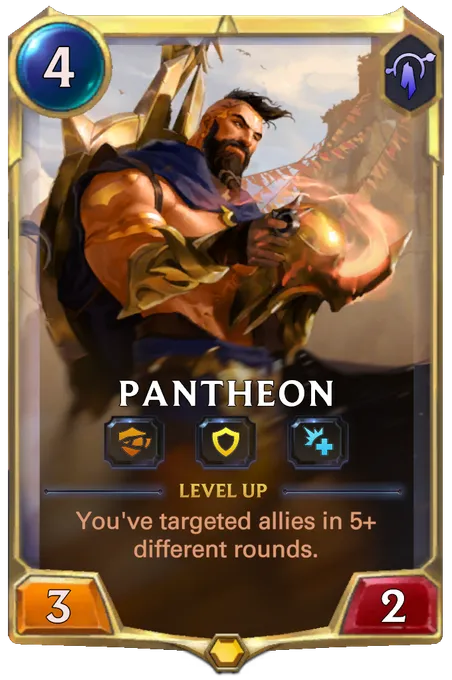 Pantheon. Level up: You've targeted allies in 5+ different rounds.