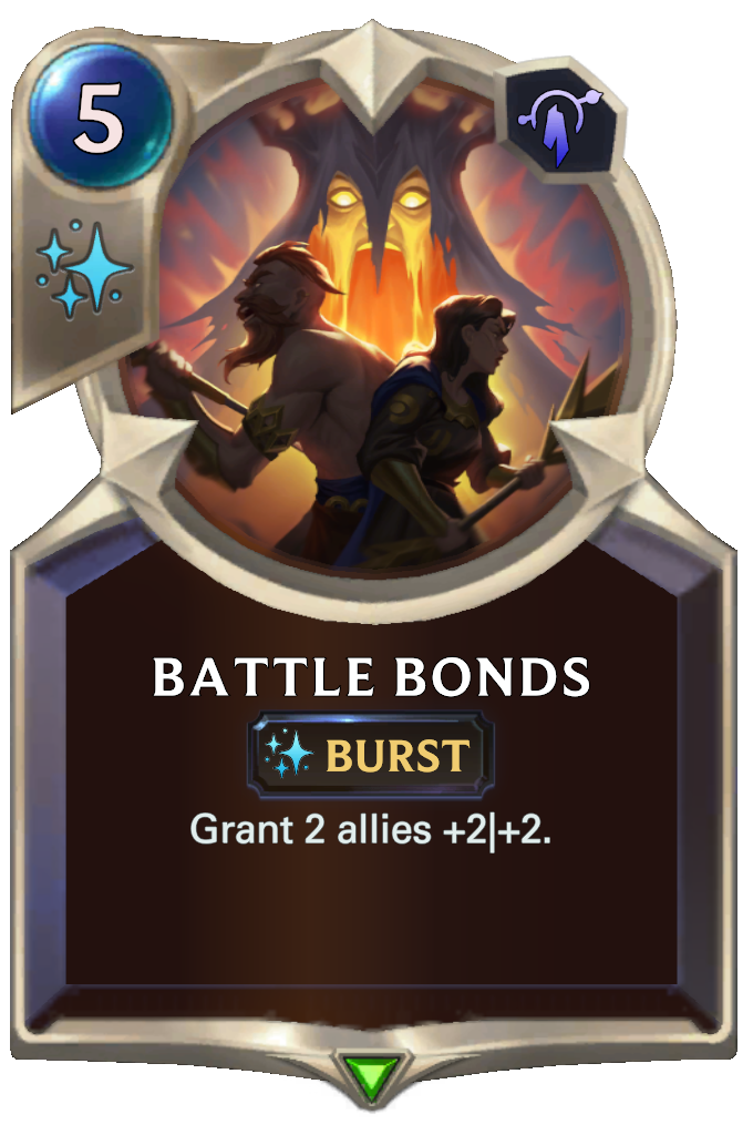 Battle Bonds. Grant 2 allies +2|+2.