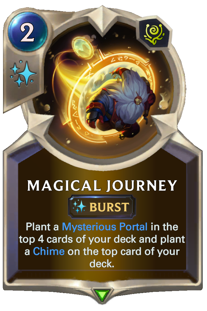 Magical Journey. Plant a Mysterious Portal in the top 4 cards of your deck and plant a Chime on the top card of your deck.