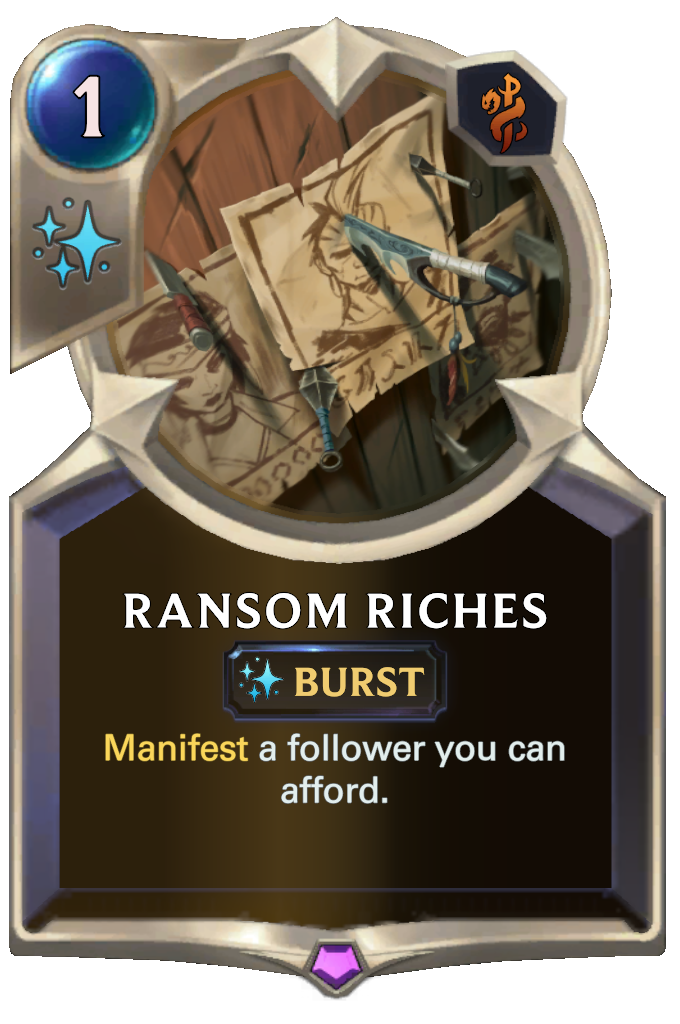 Ransom Riches. Manifest a follower you can afford.