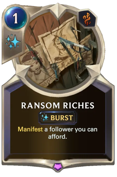 Ransom Riches. Manifest a follower you can afford.