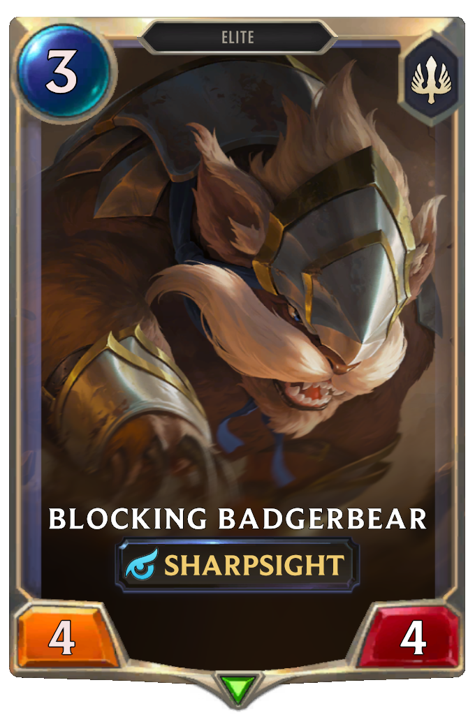 Blocking Badgerbear.