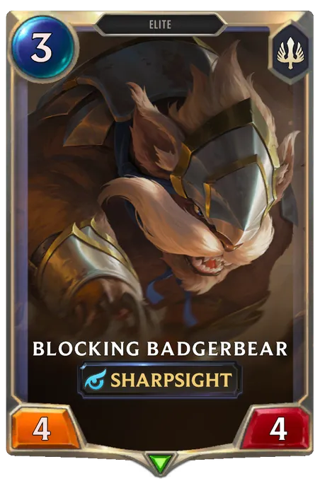 Blocking Badgerbear.