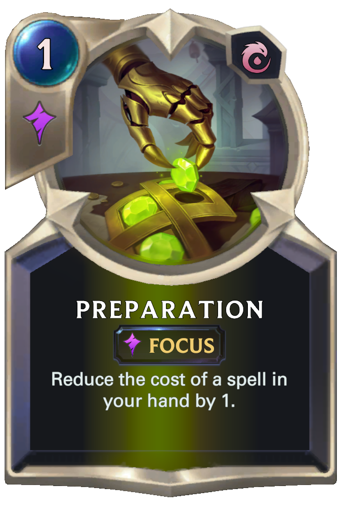 Preparation. Reduce the cost of a spell in your hand by 1.