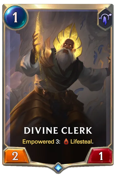 Divine Clerk. Empowered 3: Lifesteal.