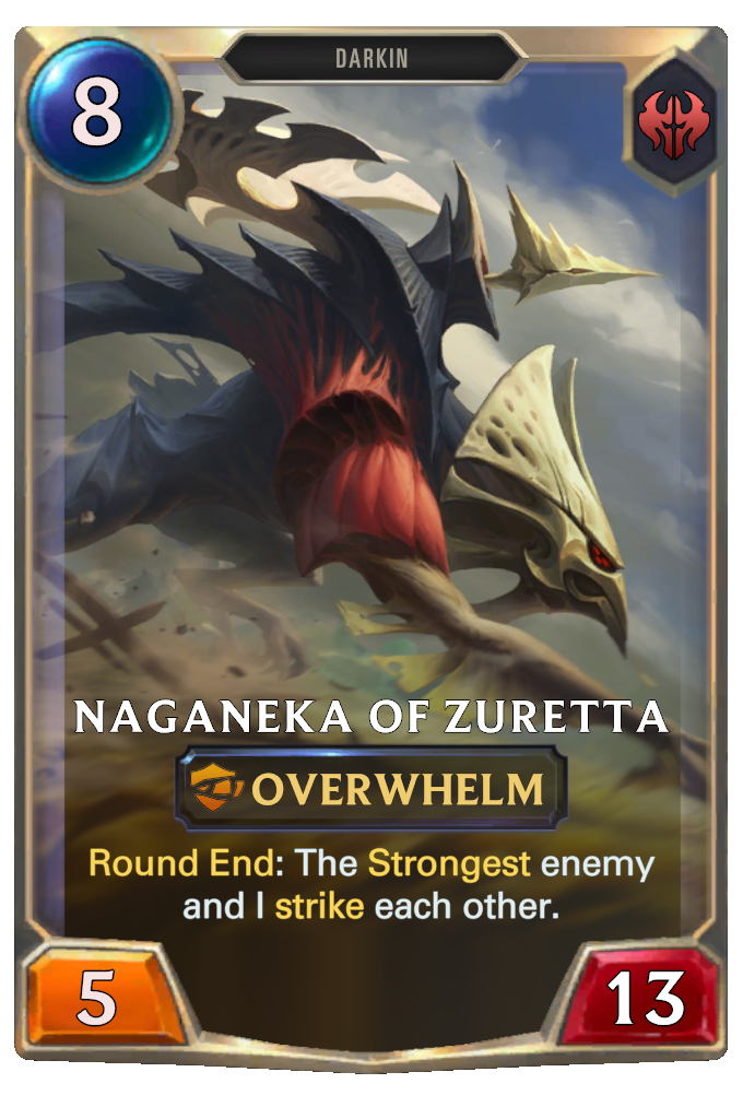 Naganeka of Zuretta. Round End: The Strongest enemy and I strike each other.