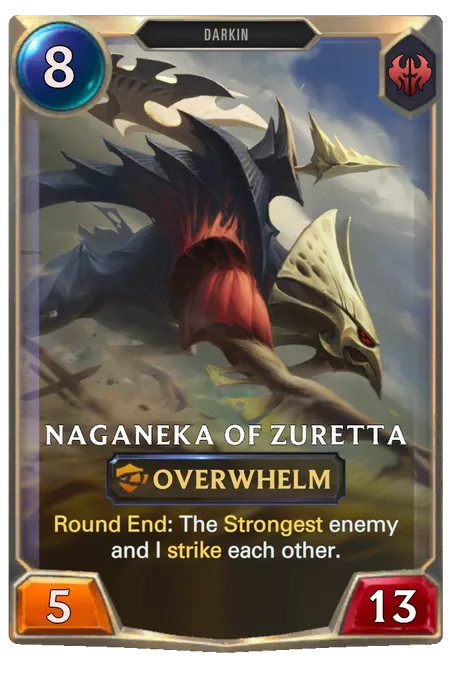 Naganeka of Zuretta. Round End: The Strongest enemy and I strike each other.