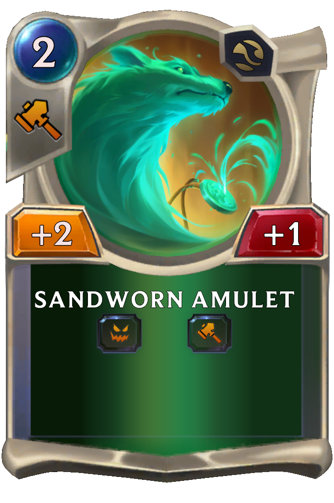 Sandworn Amulet.