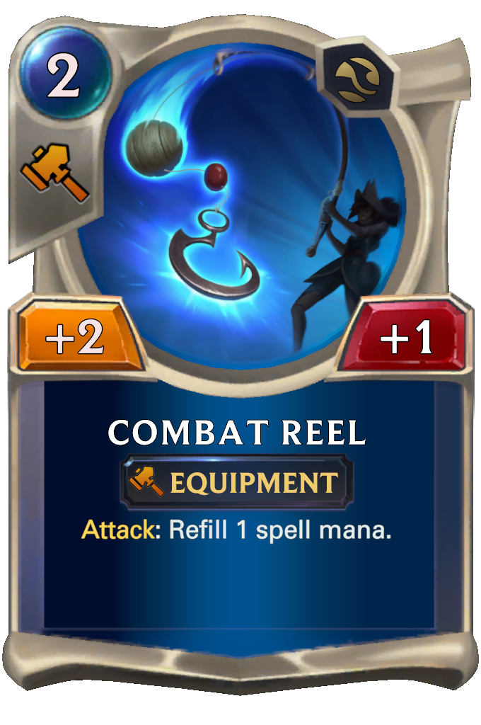 Combat Reel. Attack: Refill 1 spell mana.