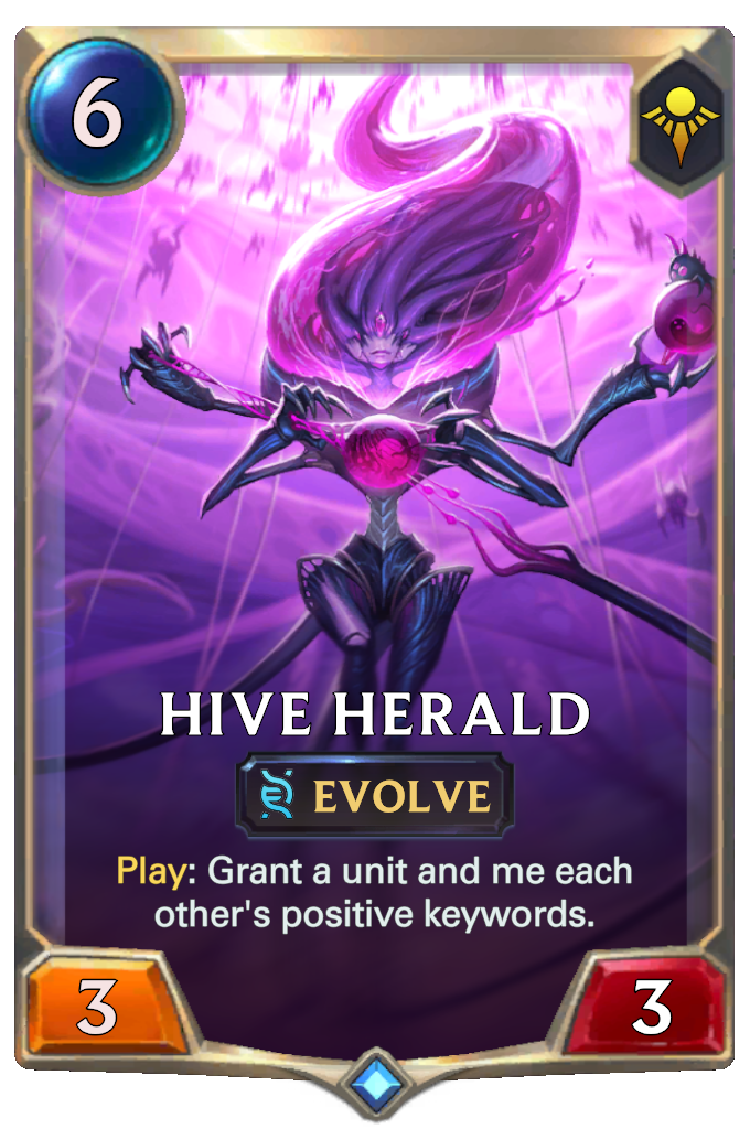 Hive Herald. Play: Grant a unit and me each other's positive keywords.