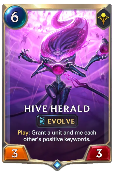 Hive Herald. Play: Grant a unit and me each other's positive keywords.