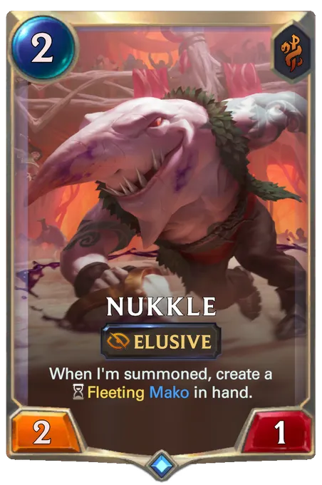 Nukkle. When I'm summoned, create a Fleeting Mako in hand.