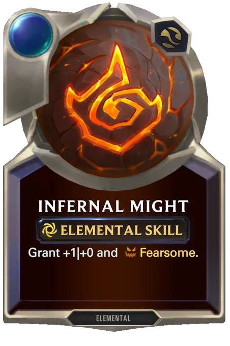 Infernal Might. Grant +1|+0 and Fearsome.