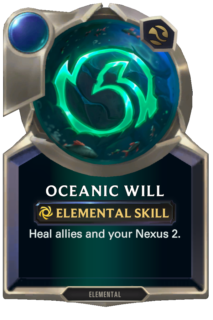 Oceanic Will. Heal allies and your Nexus 2.