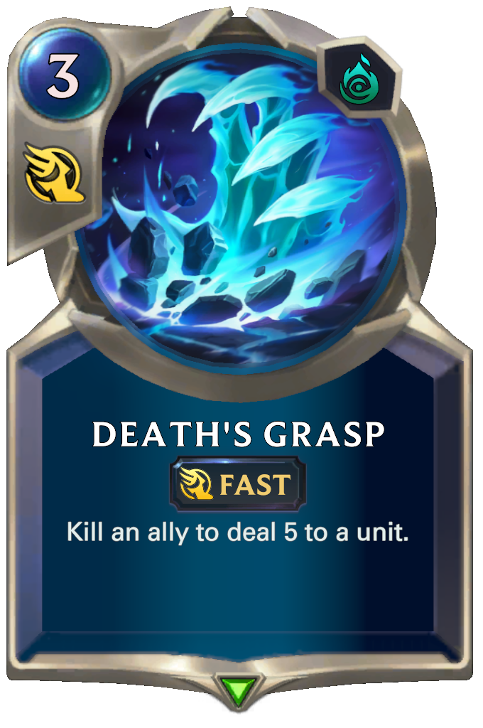 Death's Grasp. Kill an ally to deal 5 to a unit.