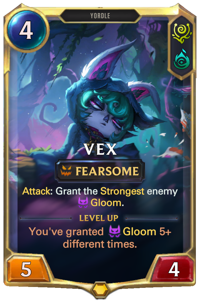 Vex. Attack: Grant the Strongest enemy Gloom. Level up: You've granted Gloom 5+ different times.